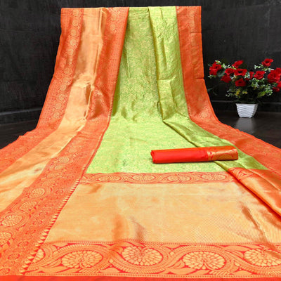 green-red-festive-wear-woven-zal-designer-border-soft-lichi-silk-saree-108234