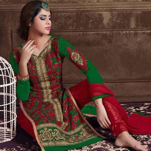 green-red-georgette-salwar-suit