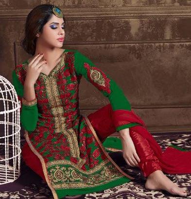 green-red-georgette-salwar-suit