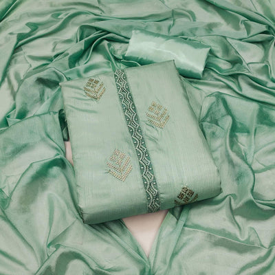 green-sequence-embroidered-art-silk-dress-material