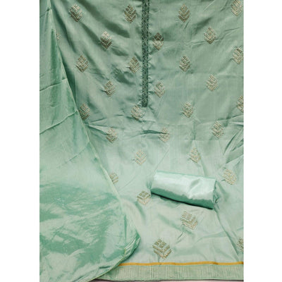 green-sequence-embroidered-art-silk-dress-material