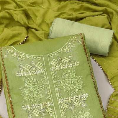 green-sequence-embroidered-chanderi-dress-material