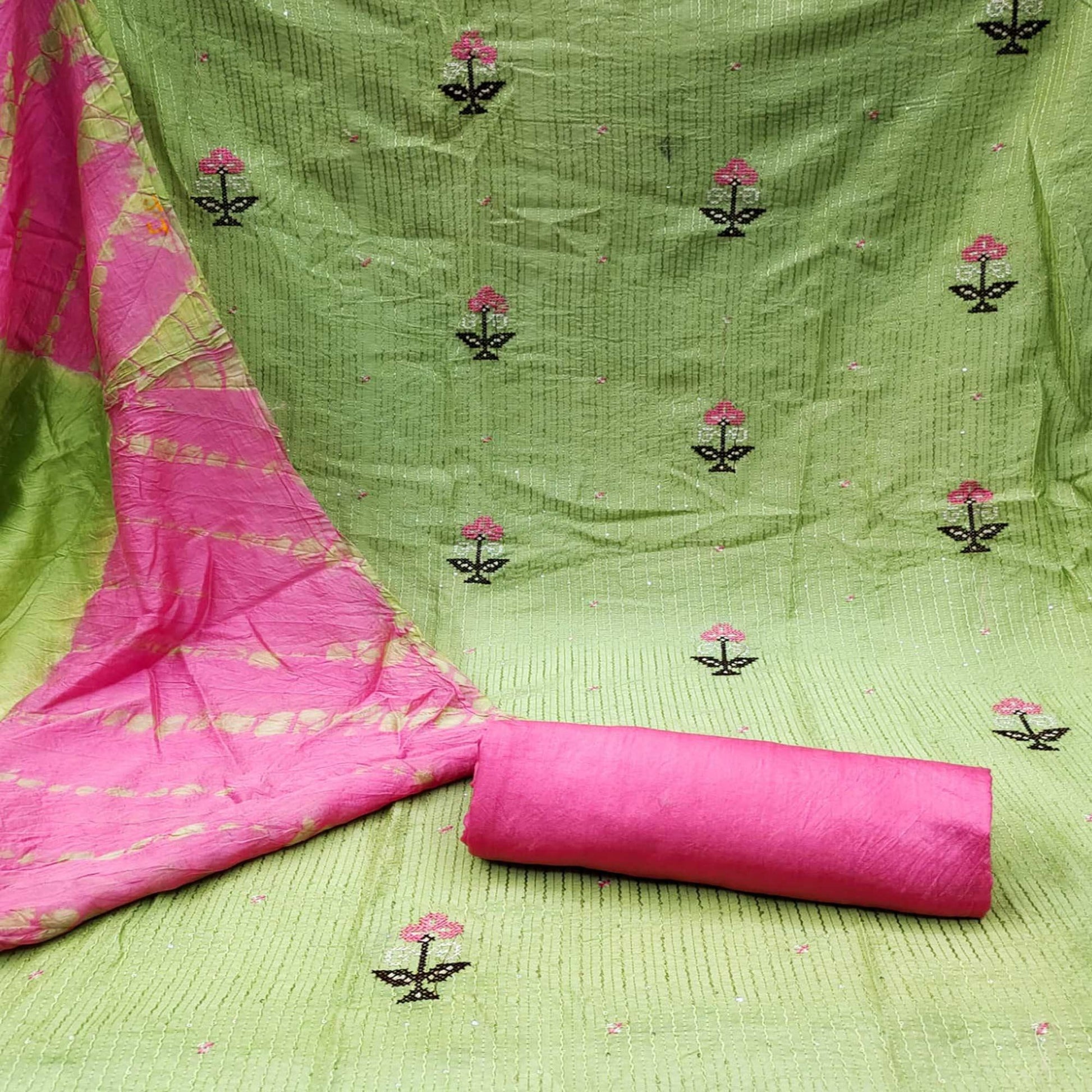 green-sequence-embroidered-chanderi-dress-material-145279