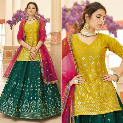 green-sequence-embroidered-chiffon-lehenga-choli