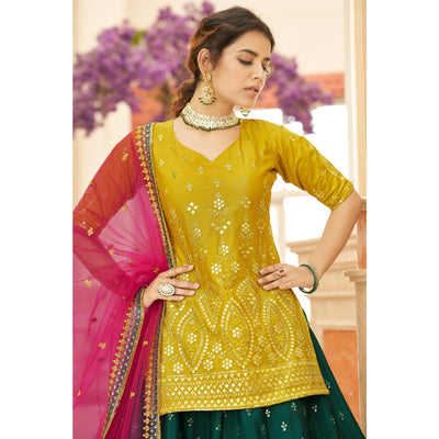 green-sequence-embroidered-chiffon-lehenga-choli