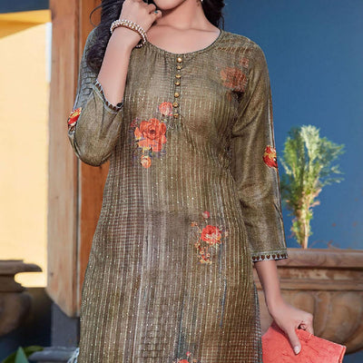 green-sequence-embroidered-cotton-silk-kurti-143116
