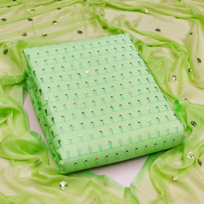 green-sequence-cotton-dress-material