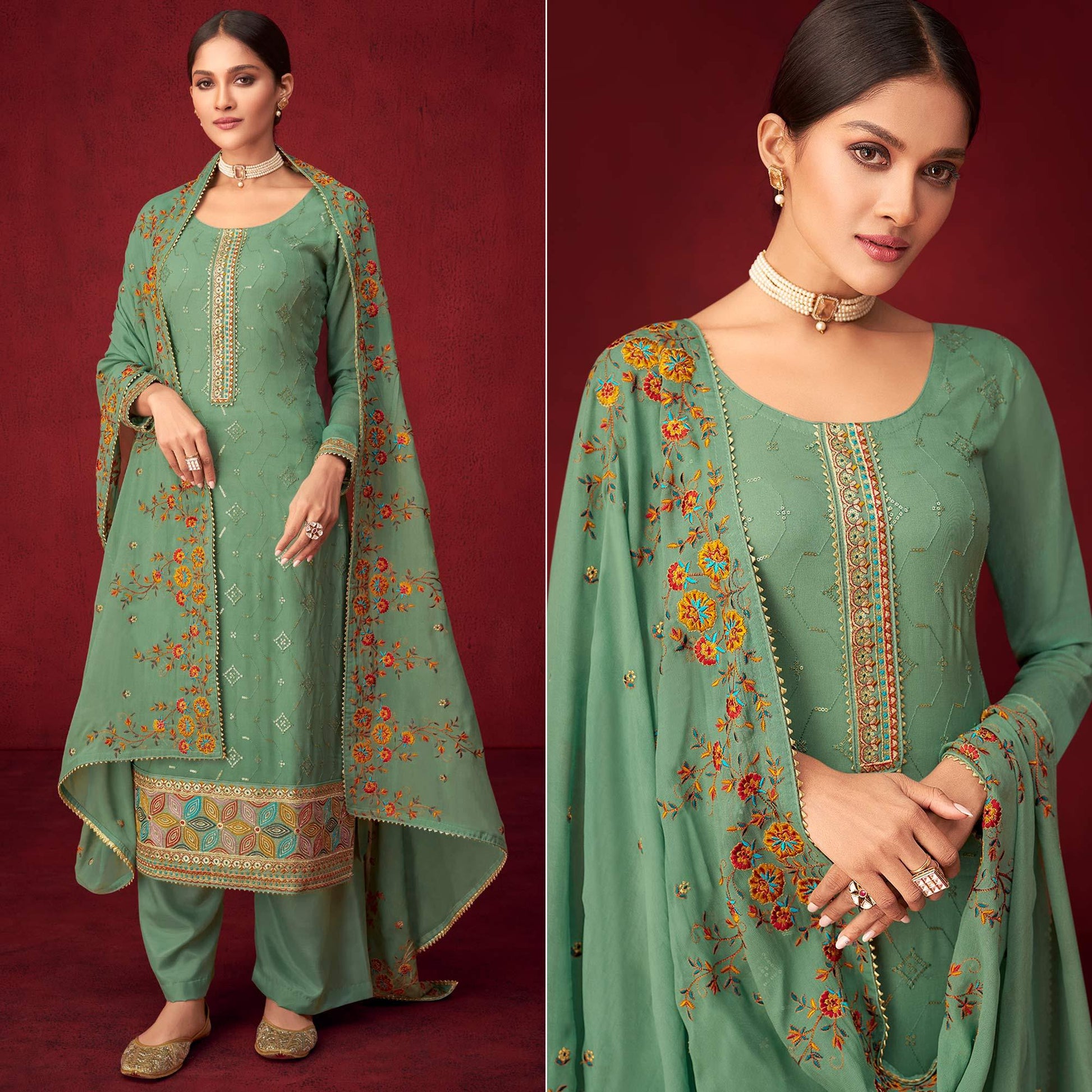 green-sequence-embroidered-georgette-partywear-suit-138931