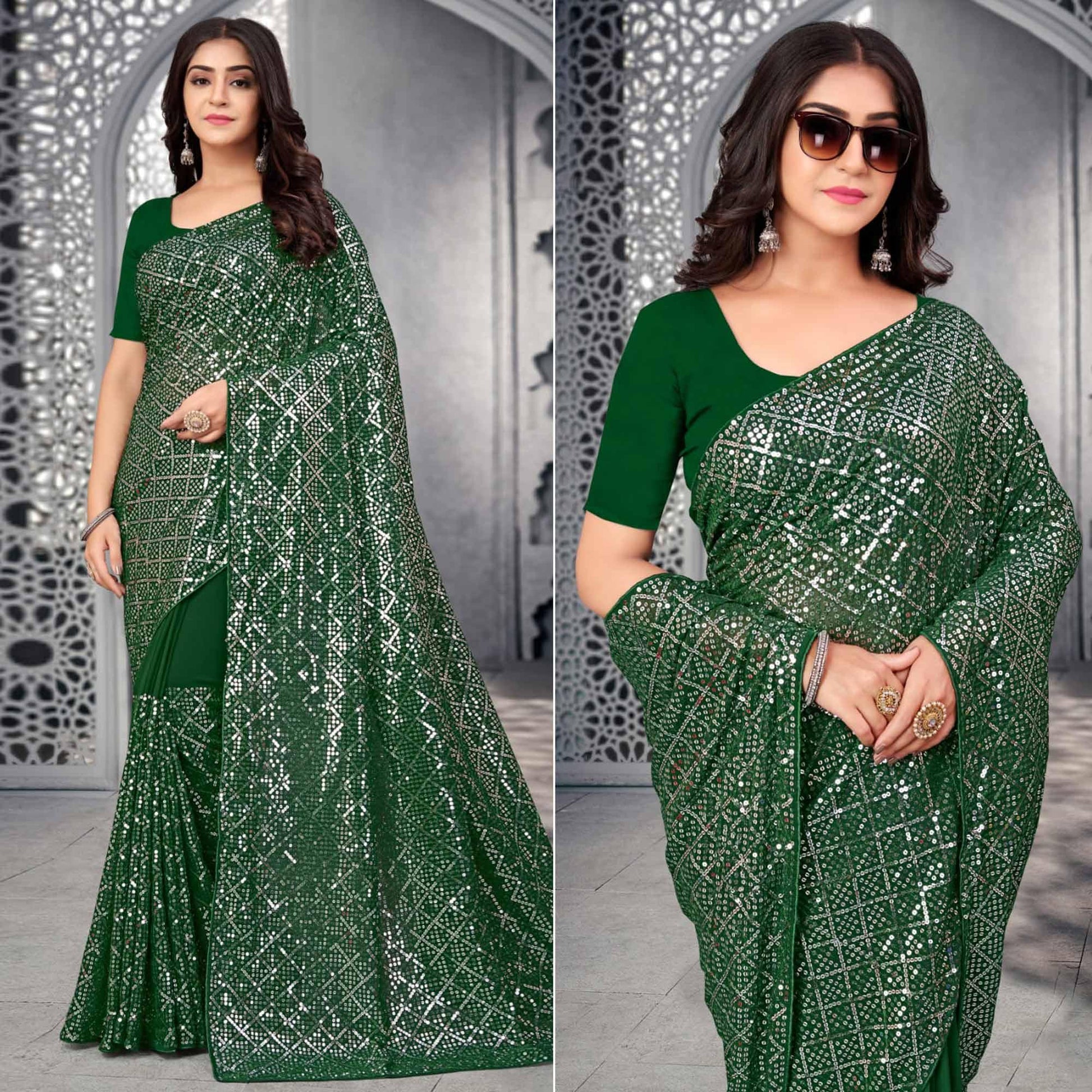 green-sequence-embroidered-georgette-saree