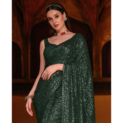 green-sequence-embroidered-georgette-saree-143214