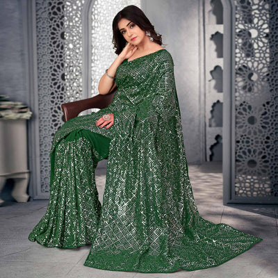 green-sequence-embroidered-georgette-saree