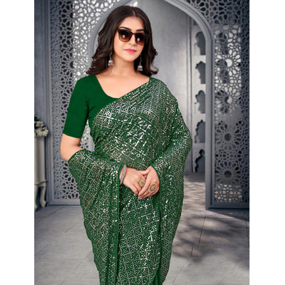 green-sequence-embroidered-georgette-saree