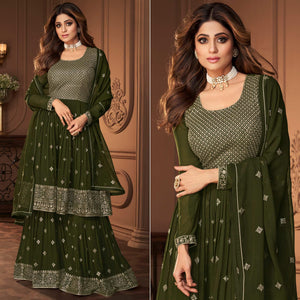 green-partywear-sequence-embroidered-georgette-sharara-suit-141089