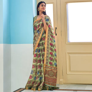 green-sequence-embroidered-linen-saree-143923