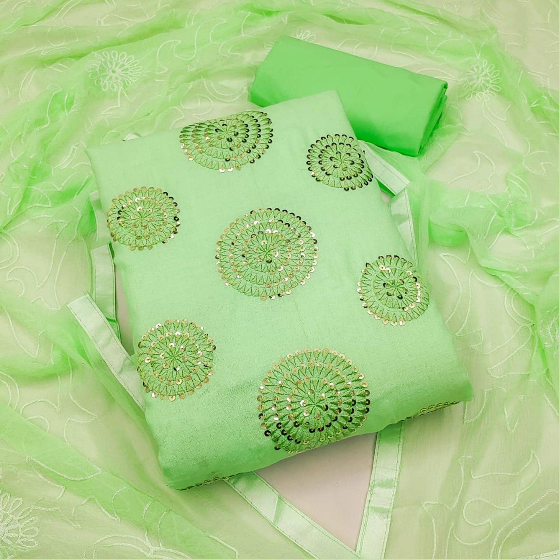 green-sequence-embroidered-pure-cotton-dress-material-144275