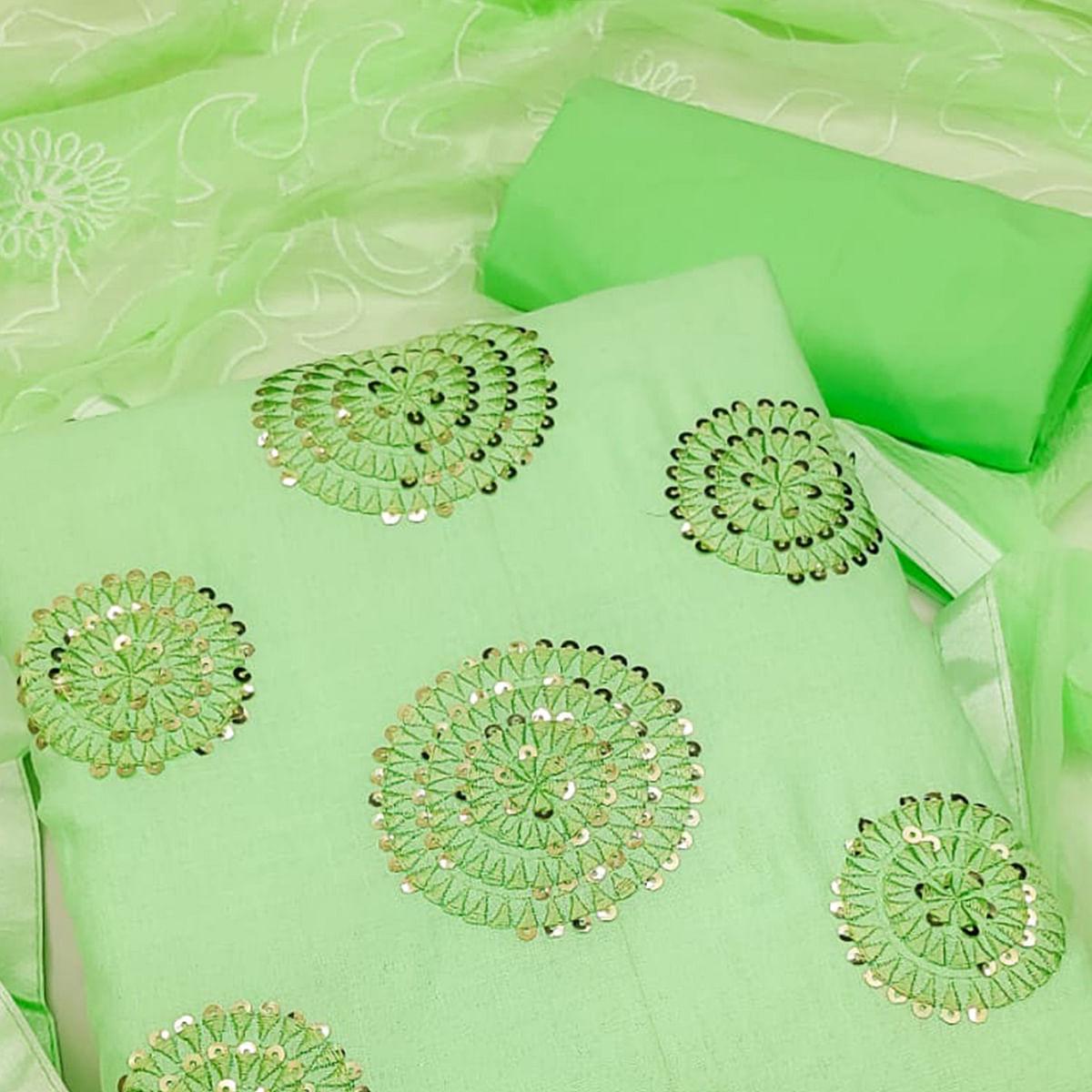 green-sequence-embroidered-pure-cotton-dress-material-144275