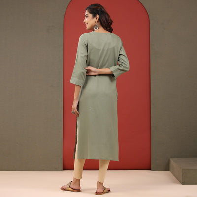 green-sequence-embroidered-pure-cotton-kurti
