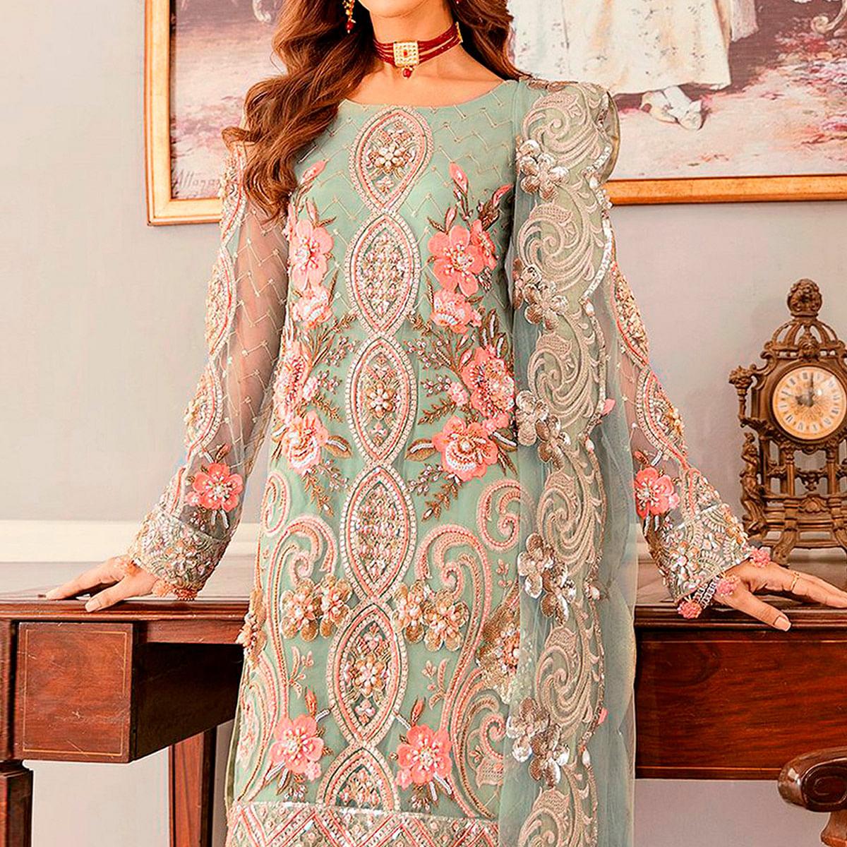 green-sequence-embroidered-soft-net-partywear-pakistani-suit-138084