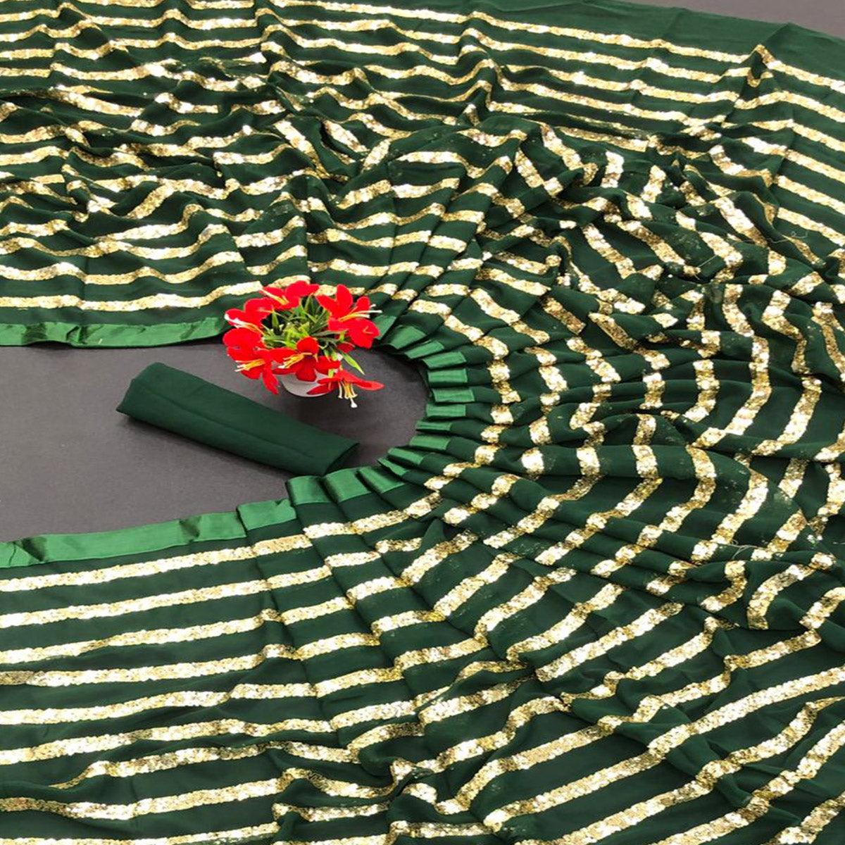 green-sequence-embroidered-with-stripes-georgette-saree-145412