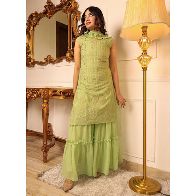 green-sequence-floral-embroidered-georgette-sharara-suit-144313