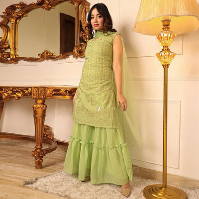 green-sequence-floral-embroidered-georgette-sharara-suit-144313