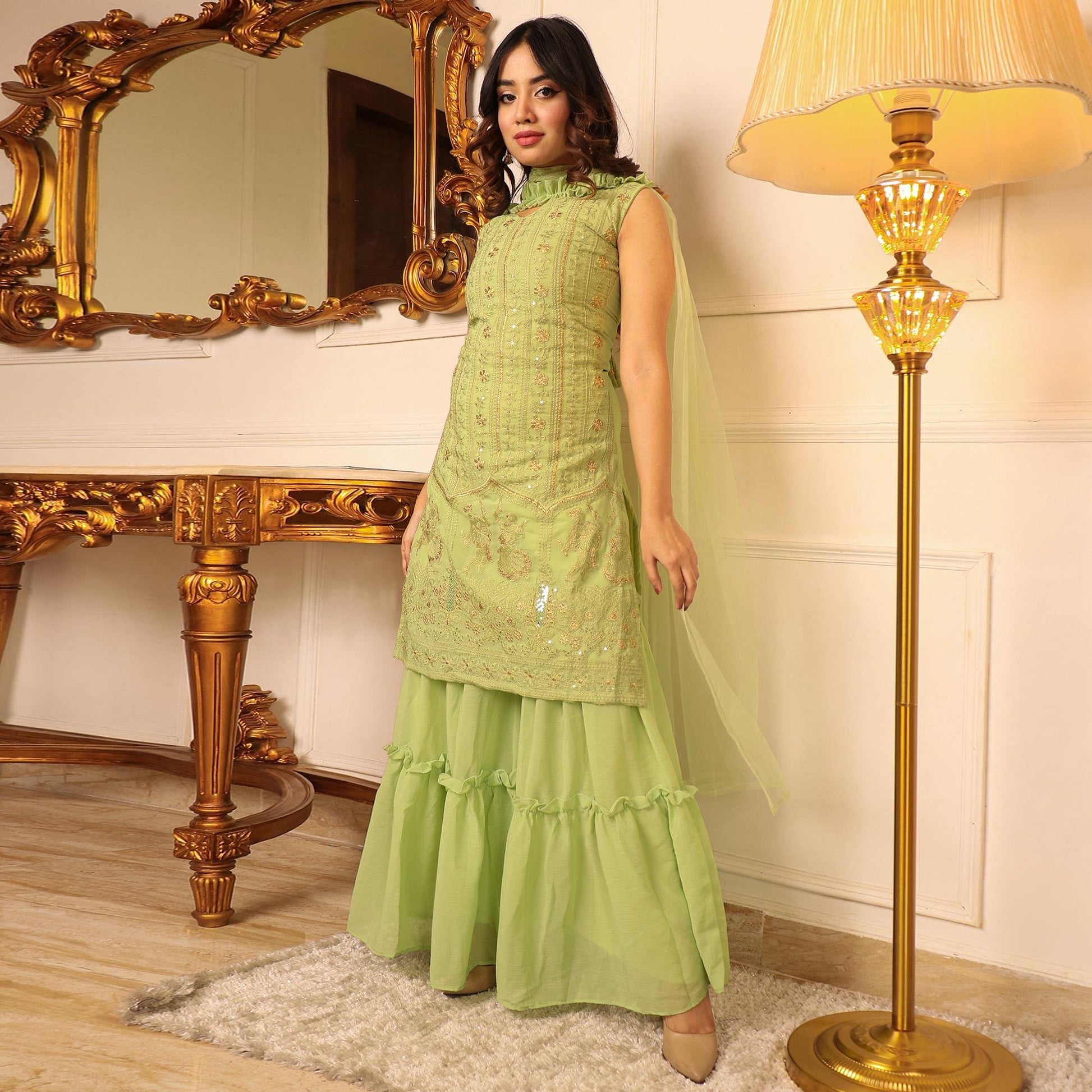green-sequence-floral-embroidered-georgette-sharara-suit-144313