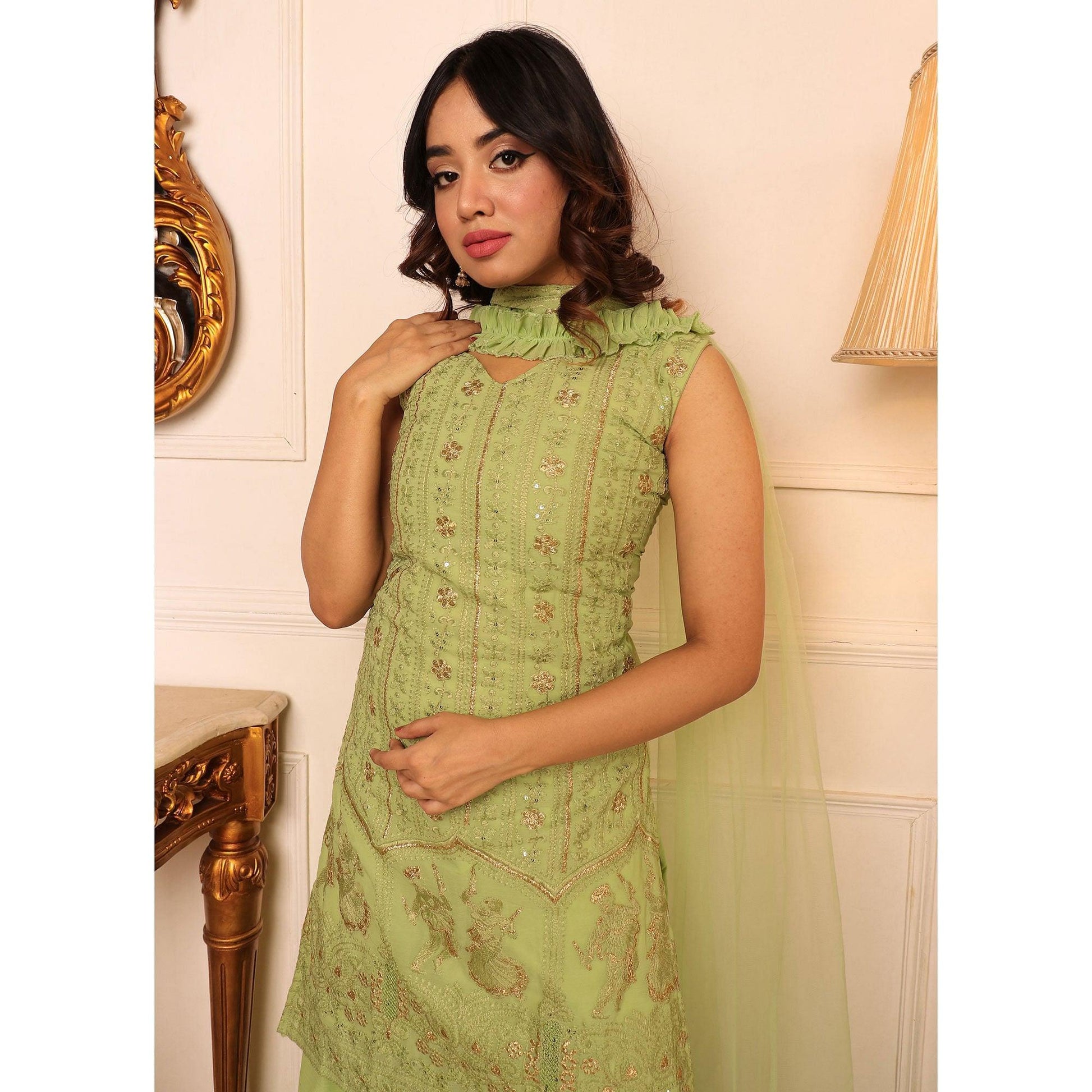 green-sequence-floral-embroidered-georgette-sharara-suit-144313