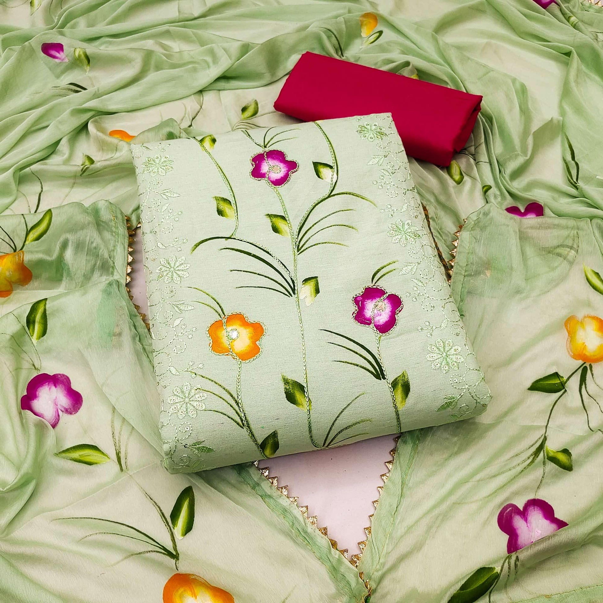 green-sequence-floral-embroidered-pure-cotton-dress-material-145244
