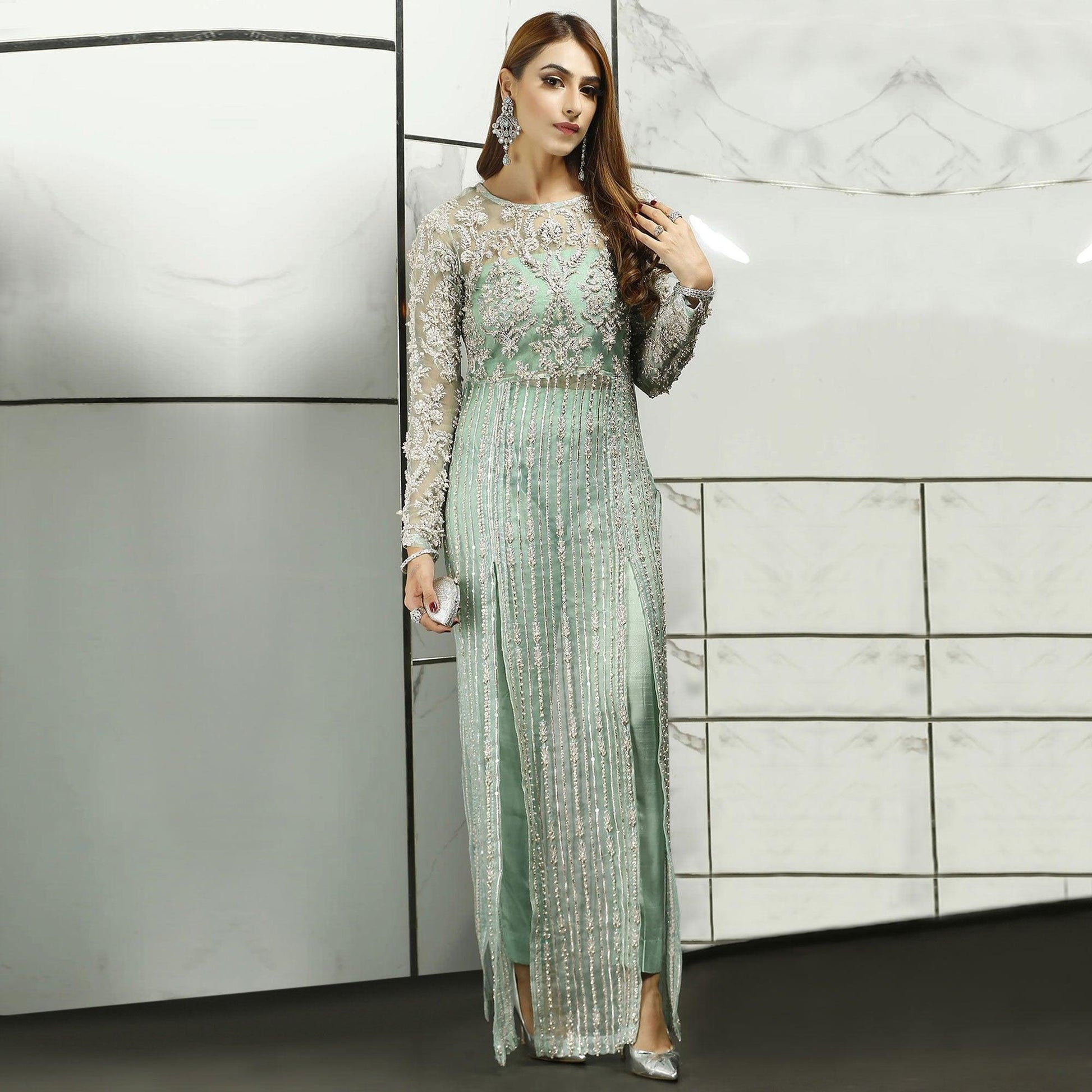 pista-green-sequence-with-floral-embroidered-net-pakistani-suit-145497