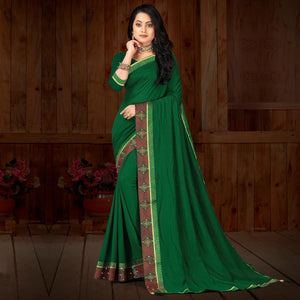 green-solid-vichitra-silk-saree-144589