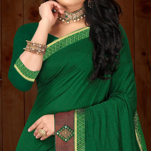 green-solid-vichitra-silk-saree-144589