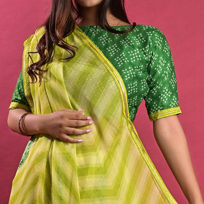 green-stripe-printed-chiffon-saree-145565
