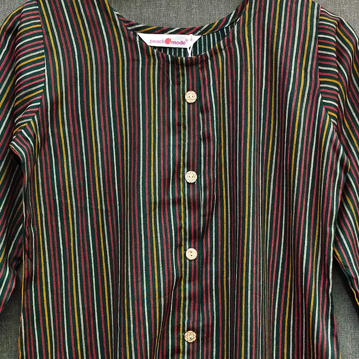 green-striped-printed-rayon-top
