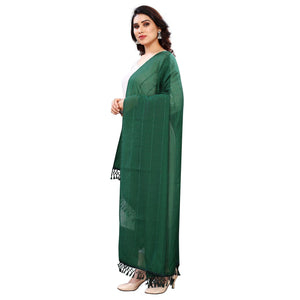green-stripes-woven-sequence-festive-wear-cotton-silk-dupatta-106056