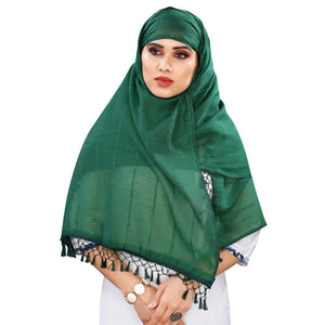 green-stripes-woven-sequence-festive-wear-cotton-silk-dupatta-106056