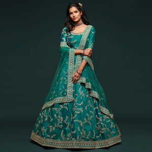 green-wedding-floral-sequins-embroidered-art-silk-lehenga-choli-124600