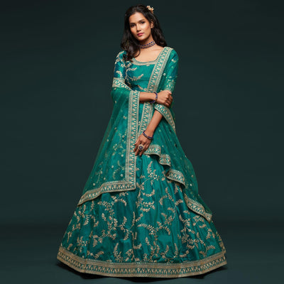 green-wedding-floral-sequins-embroidered-art-silk-lehenga-choli-124600
