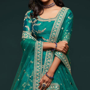 green-wedding-floral-sequins-embroidered-art-silk-lehenga-choli-124600