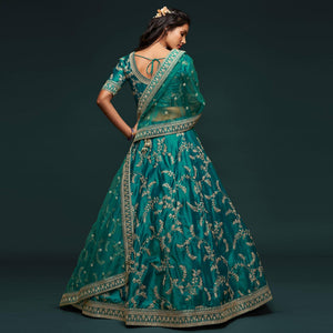 green-wedding-floral-sequins-embroidered-art-silk-lehenga-choli-124600