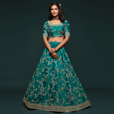 green-wedding-floral-sequins-embroidered-art-silk-lehenga-choli-124600