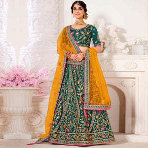 green-wedding-wear-embroidered-silk-lehenga-choli-128370