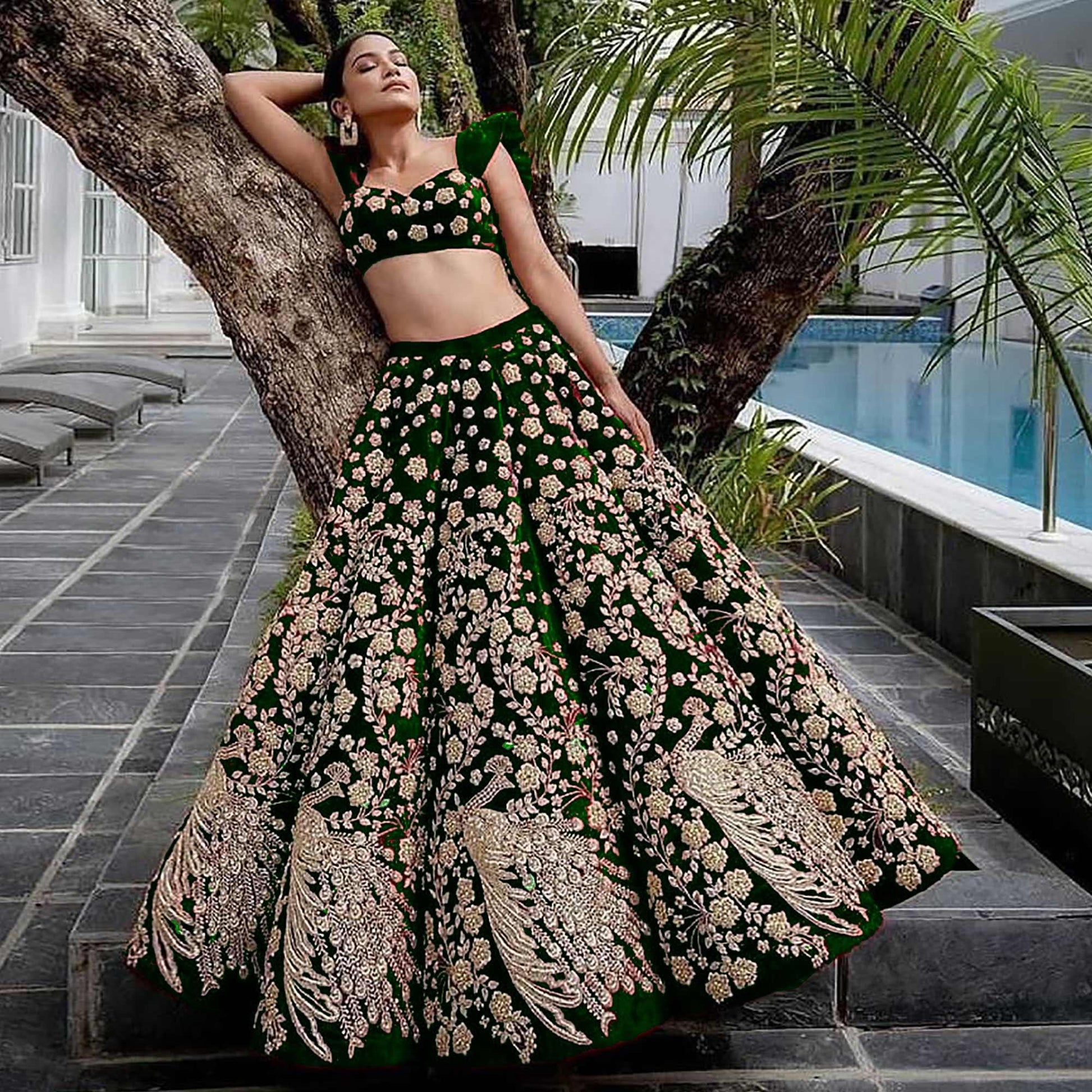 green-wedding-wear-floral-embroidery-with-dori-work-velvet-lehenga-choli-123061