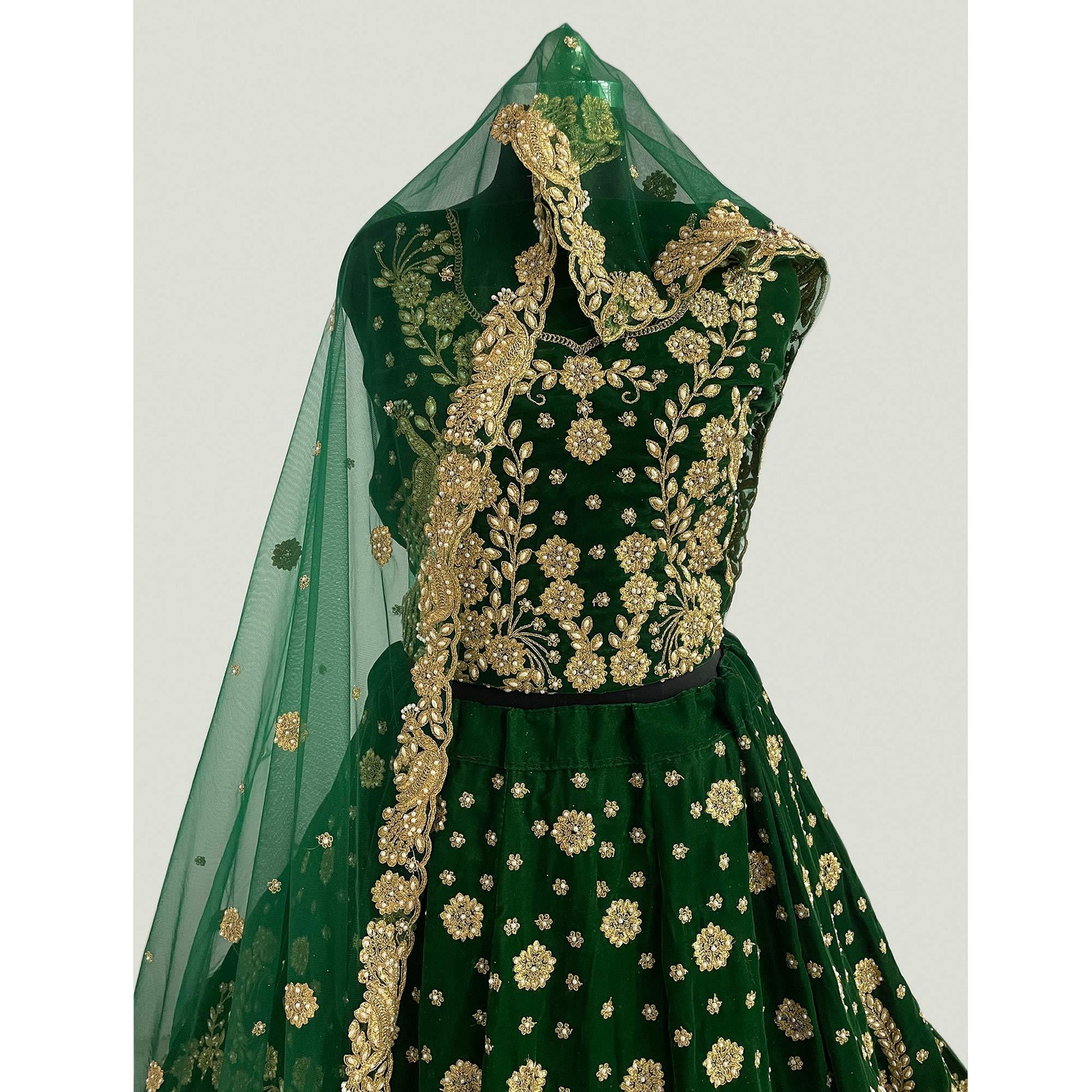 green-wedding-wear-floral-embroidery-with-dori-work-velvet-lehenga-choli-123061