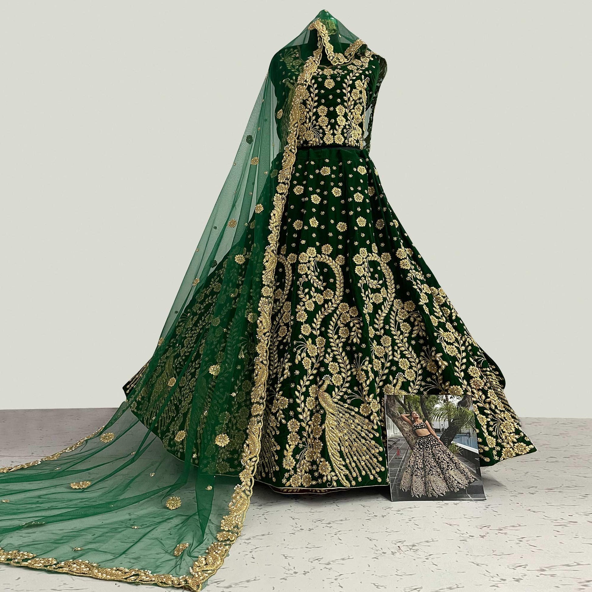 green-wedding-wear-floral-embroidery-with-dori-work-velvet-lehenga-choli-123061