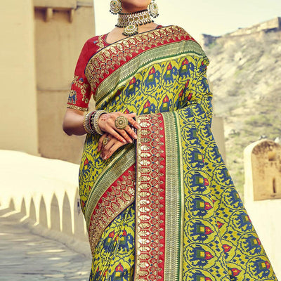 green-wedding-wear-resham-with-embellished-silk-patola-saree-139234