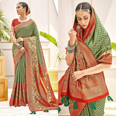 green-woven-art-silk-saree-144494