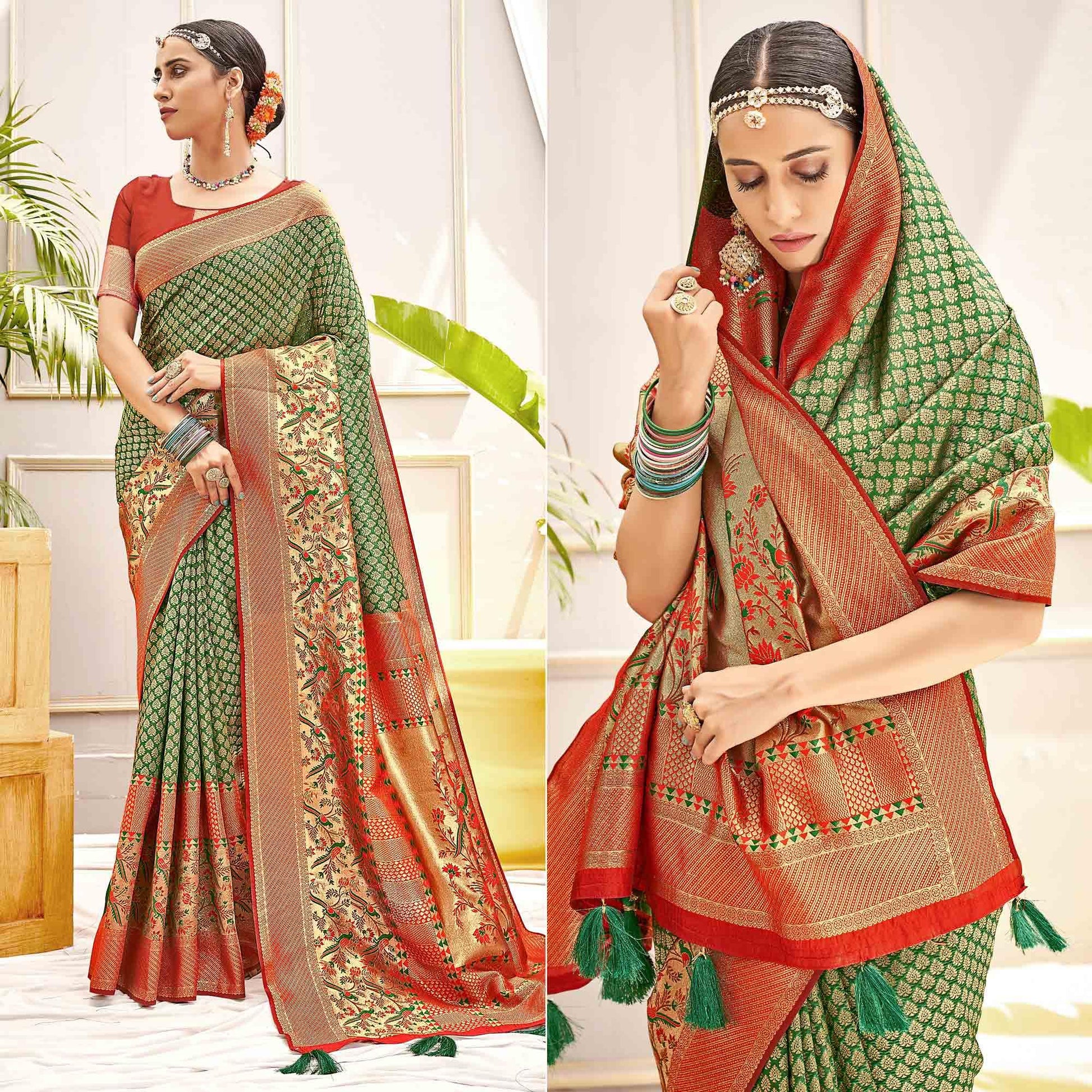 green-woven-art-silk-saree-144494