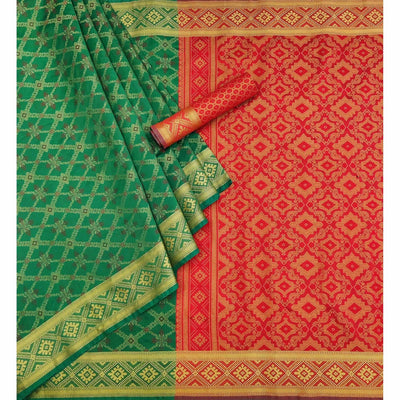 green-woven-art-silk-saree-144387