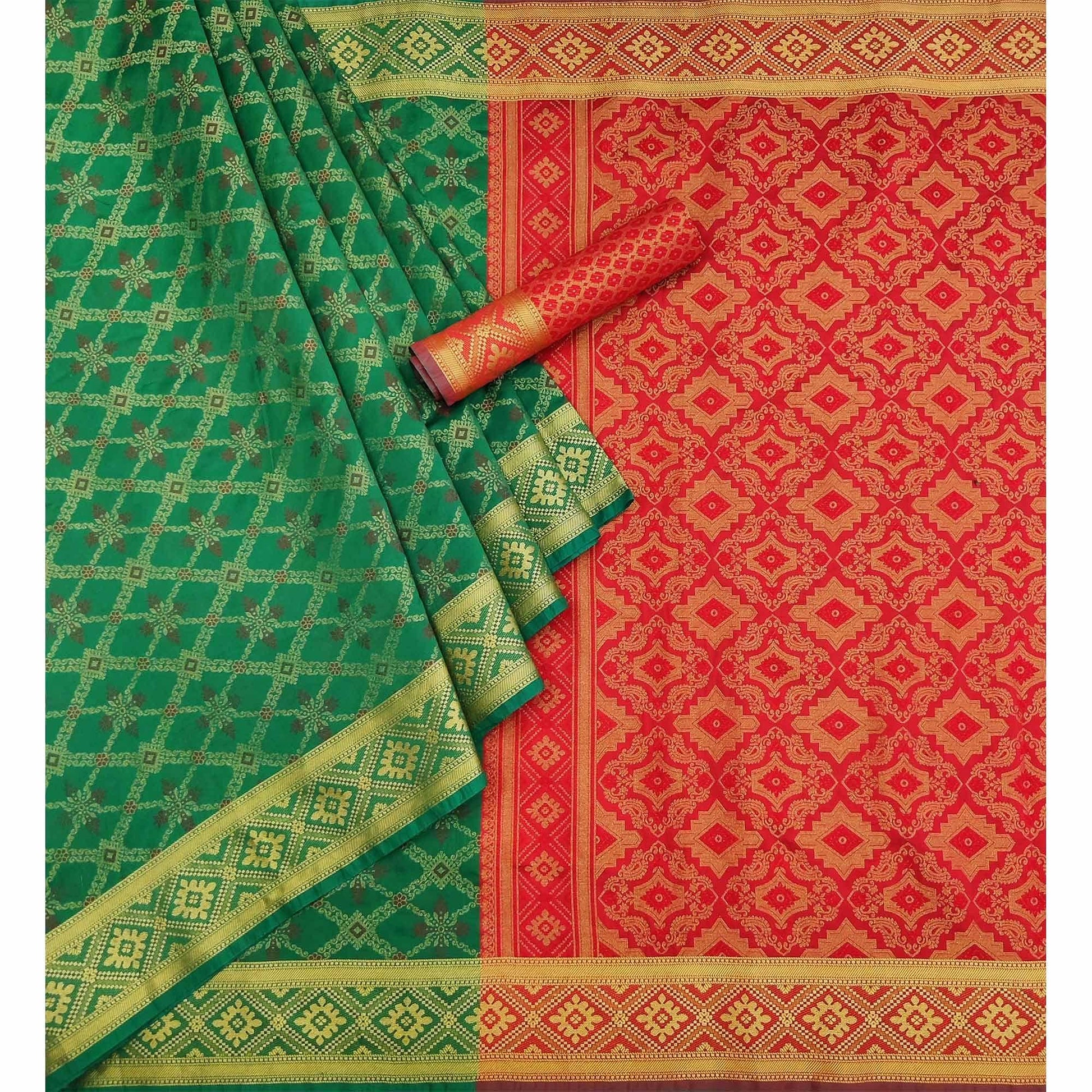 green-woven-art-silk-saree-144387