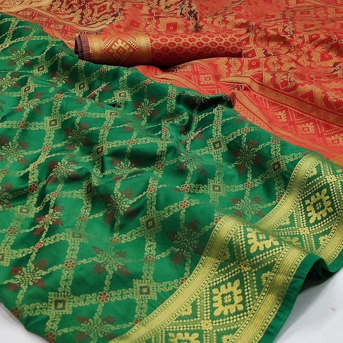 green-woven-art-silk-saree-144387